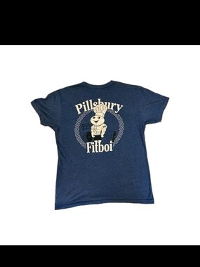Tango Charlie Apparel Pillsbury Fitboi T-Shirt Blue Men's Large GUC Gym Lift